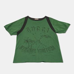 Gucci Kids Green Printed Cotton T-Shirt 8Y